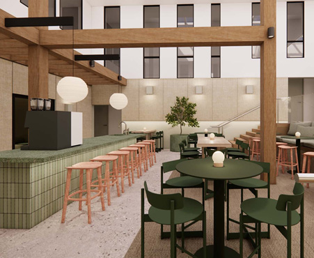 Coffee bar lounge at Eski Camperdown