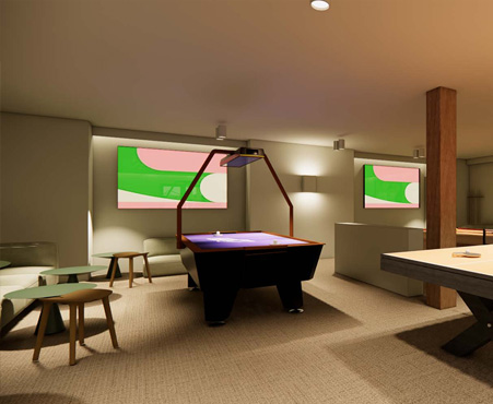 Games room at Eski Camperdown